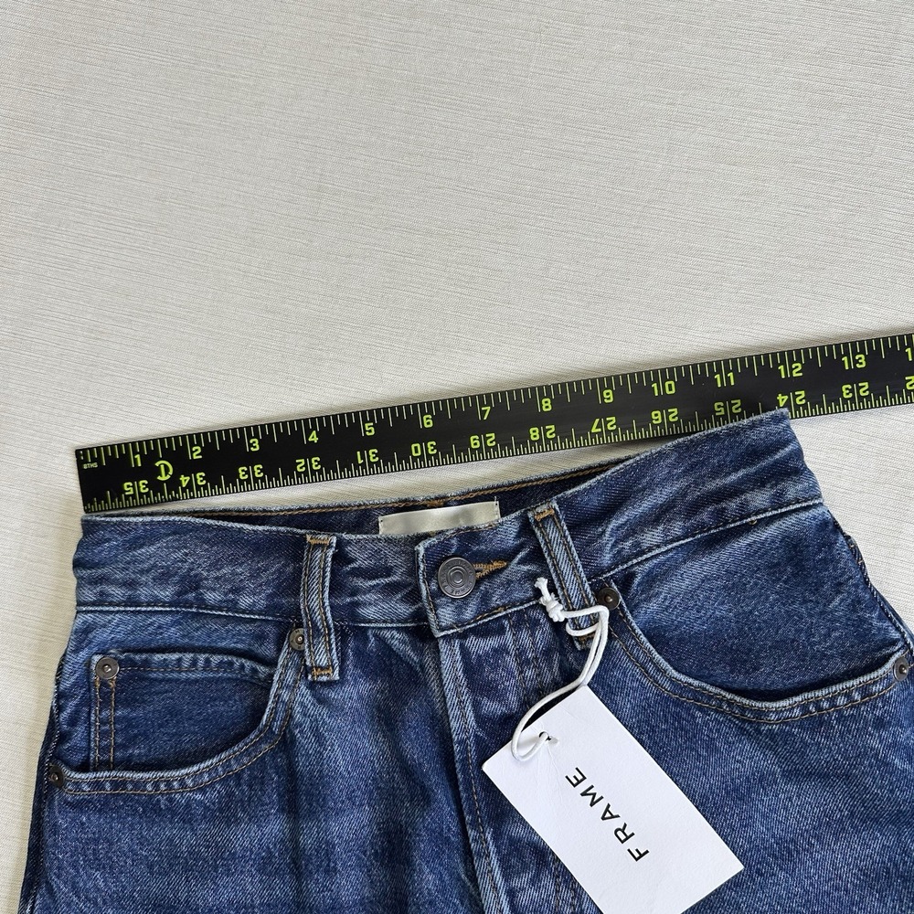 NWT FRAME The Collegiate High Rise Relaxed Wide Leg Jeans Women 23 Blue Fade - Picture 6 of 9